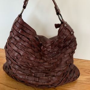 Leather Tano Woven Bag